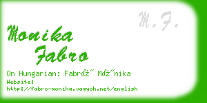 monika fabro business card